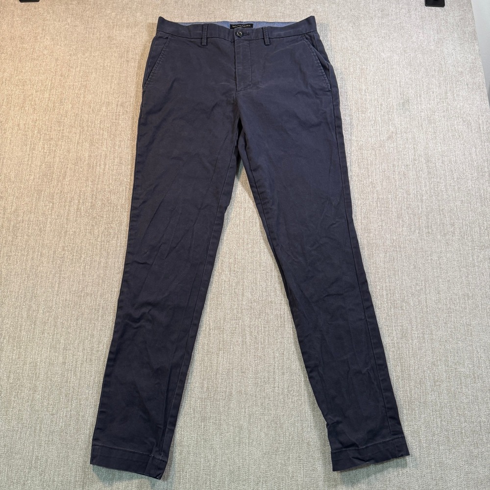 Banana Republic Mason Chino Mens 29x32 Navy Blue Athletic Tapered Stretch Pants